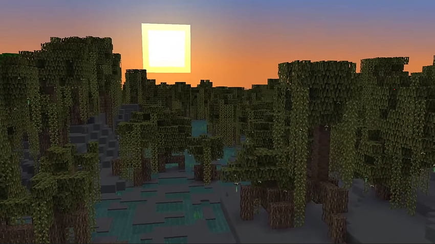 Come saranno le paludi di mangrovie nell'aggiornamento di Minecraft The Wild?, minecraft della palude di mangrovie Sfondo HD