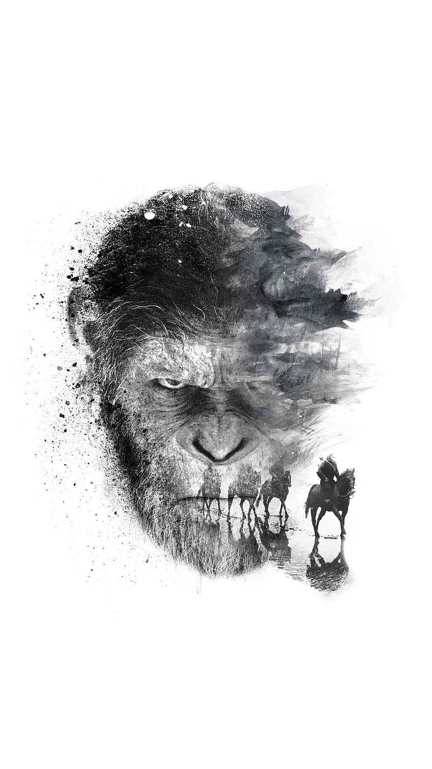 War for the Planet of the Apes, la planète des singes film mobile Fond d'écran de téléphone HD