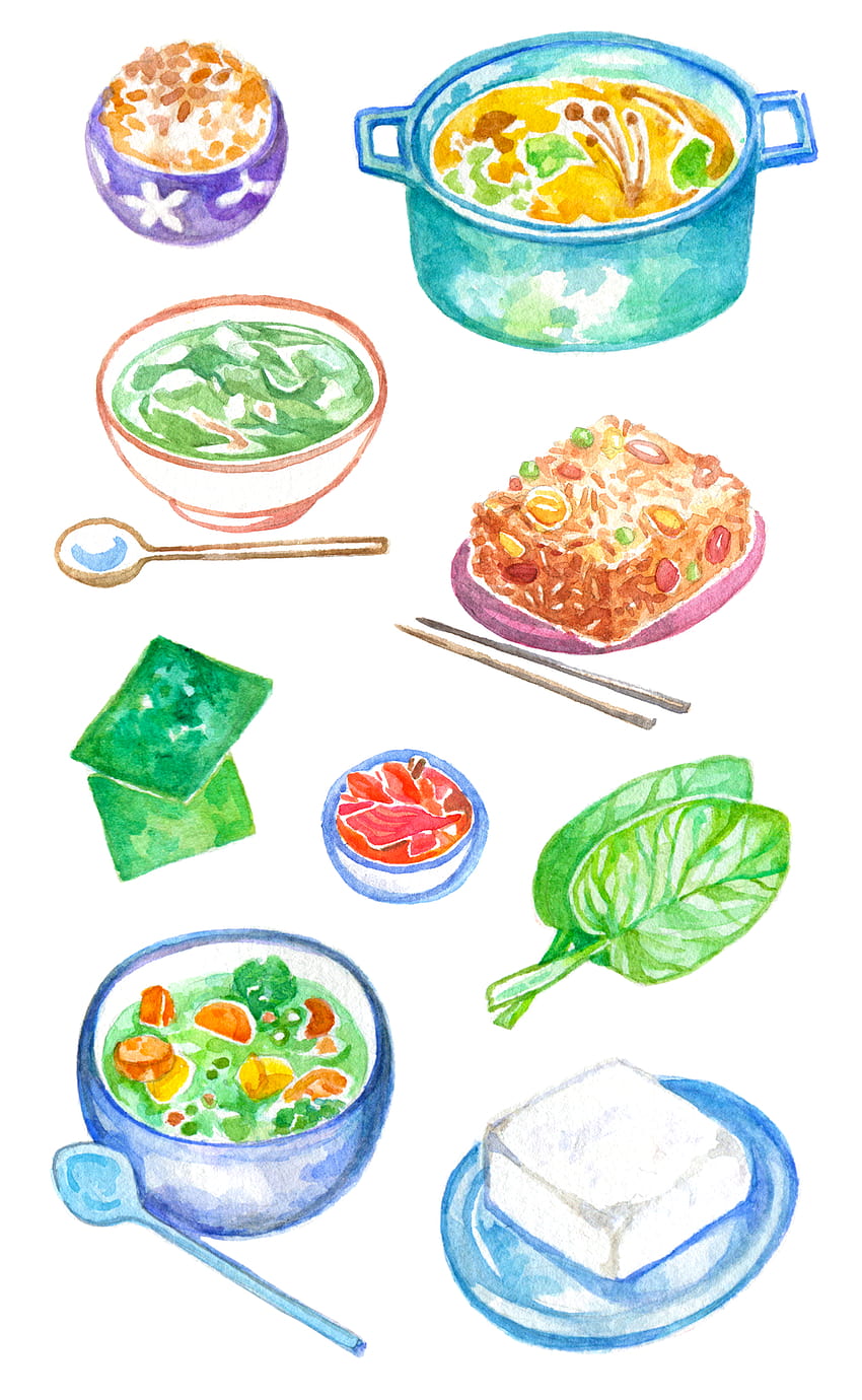 Stiker Meal Planner Makanan Asia PRINTABLE Makanan Thailand, Korea wallpaper ponsel HD
