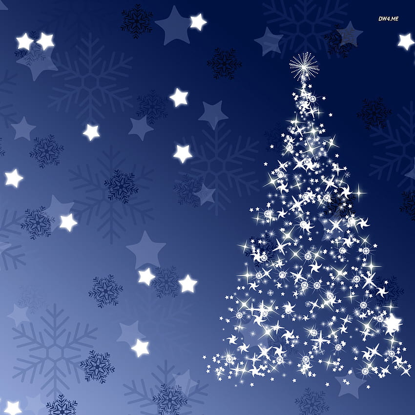 Sparkling blue Christmas tree Holiday 2047 [1024x1024] untuk , Ponsel & Tablet Anda, pohon natal biru tua wallpaper ponsel HD