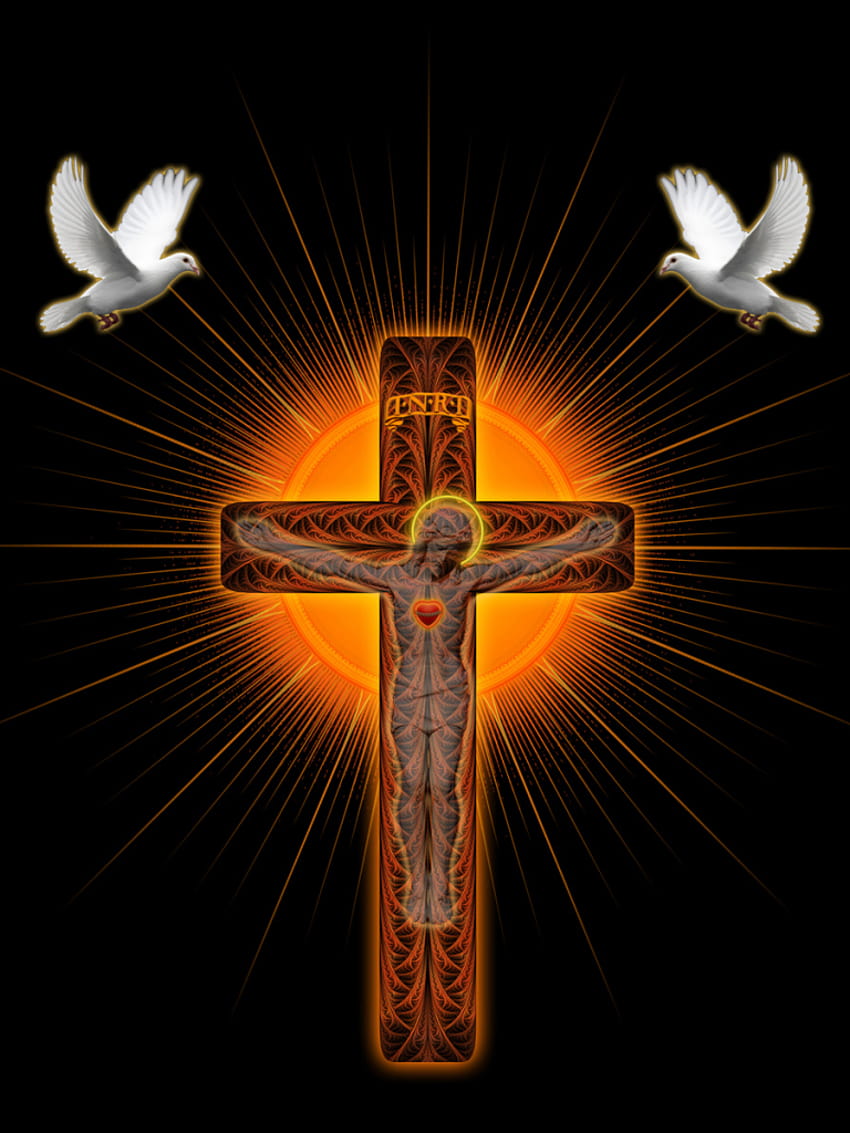 изкуство религия католически Исус гълъби птици символи фонове [1920x1200] за вашия, мобилен телефон и таблет, символ на Исус HD тапет за телефон