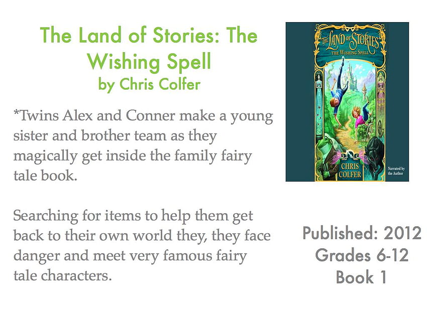 Young Adult Reading Machine: The Land of Stories: The Wishing Spell HD wallpaper