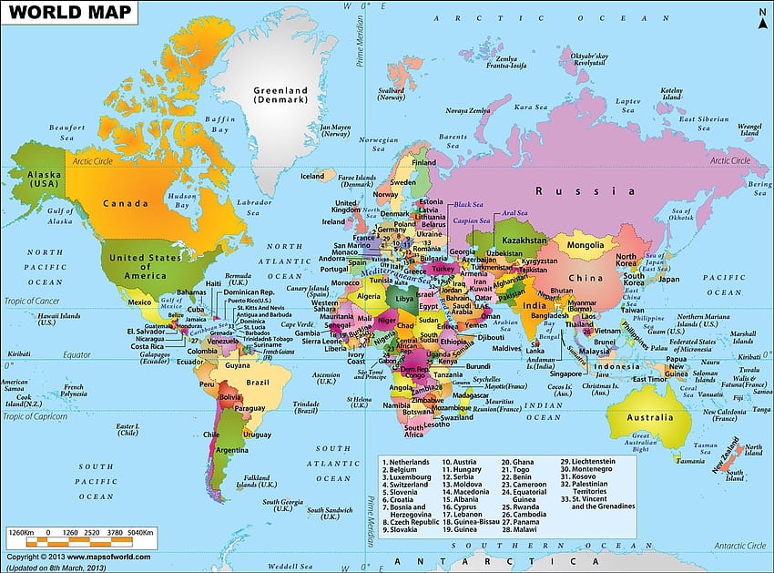 Nomi della mappa del mondo Refrence World Political Map 2000px Sfondo HD