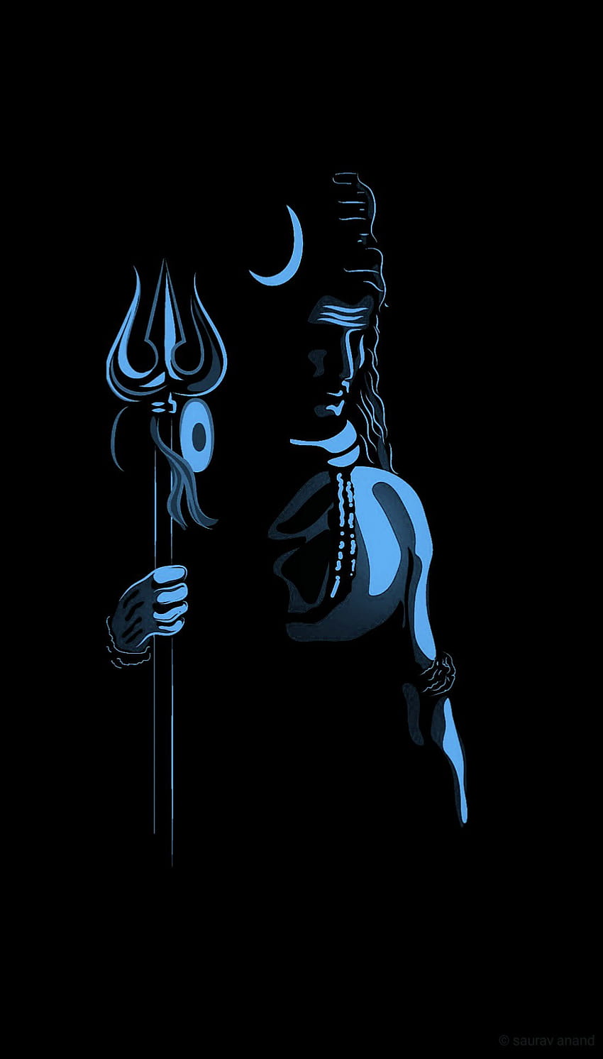 Lord Siva Art mobile, ombre du seigneur shiva Fond d'écran de téléphone HD