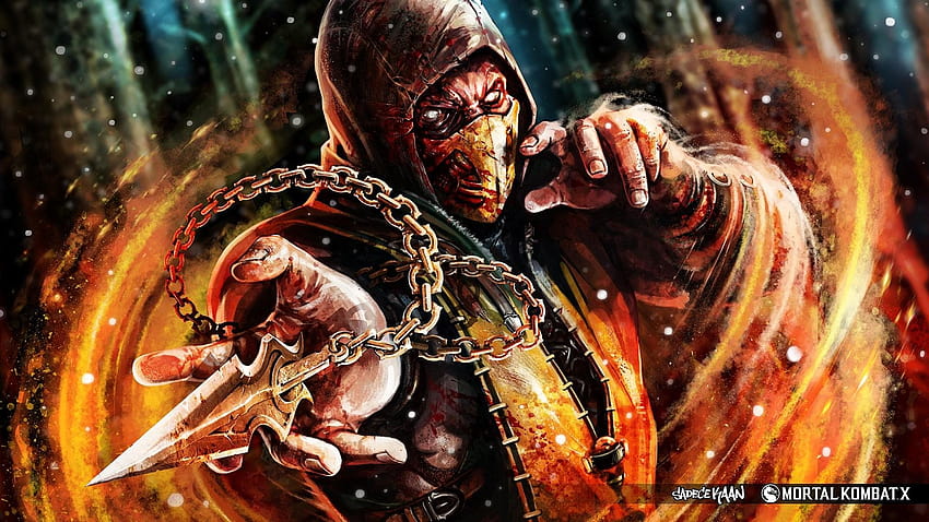 Mortal Kombat Scorpion vs Sub Zero, kalajengking dan subzero Wallpaper HD