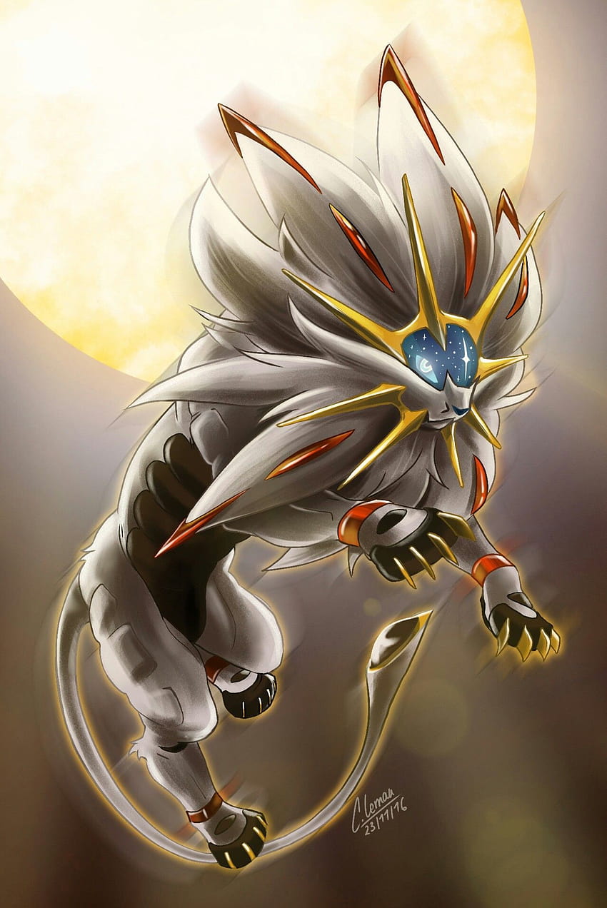 Download Pokemon Sun And Moon Solgaleo And Lunala Wallpaper | Wallpapers.com