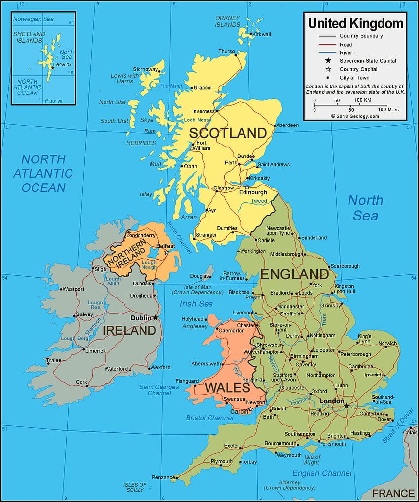 Mapa do Reino Unido, mapa da Inglaterra Papel de parede de celular HD