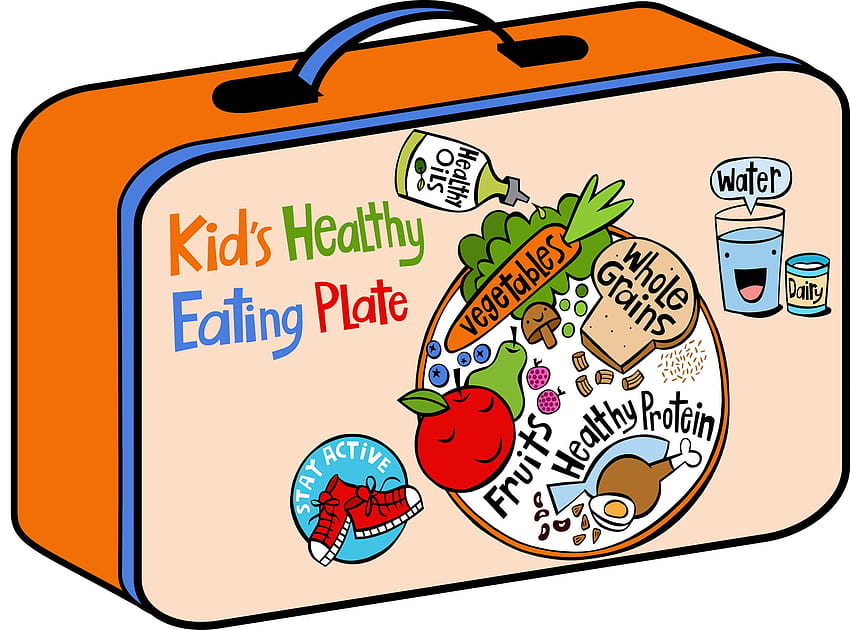 Kid's Healthy Eating Plate HD wallpaper