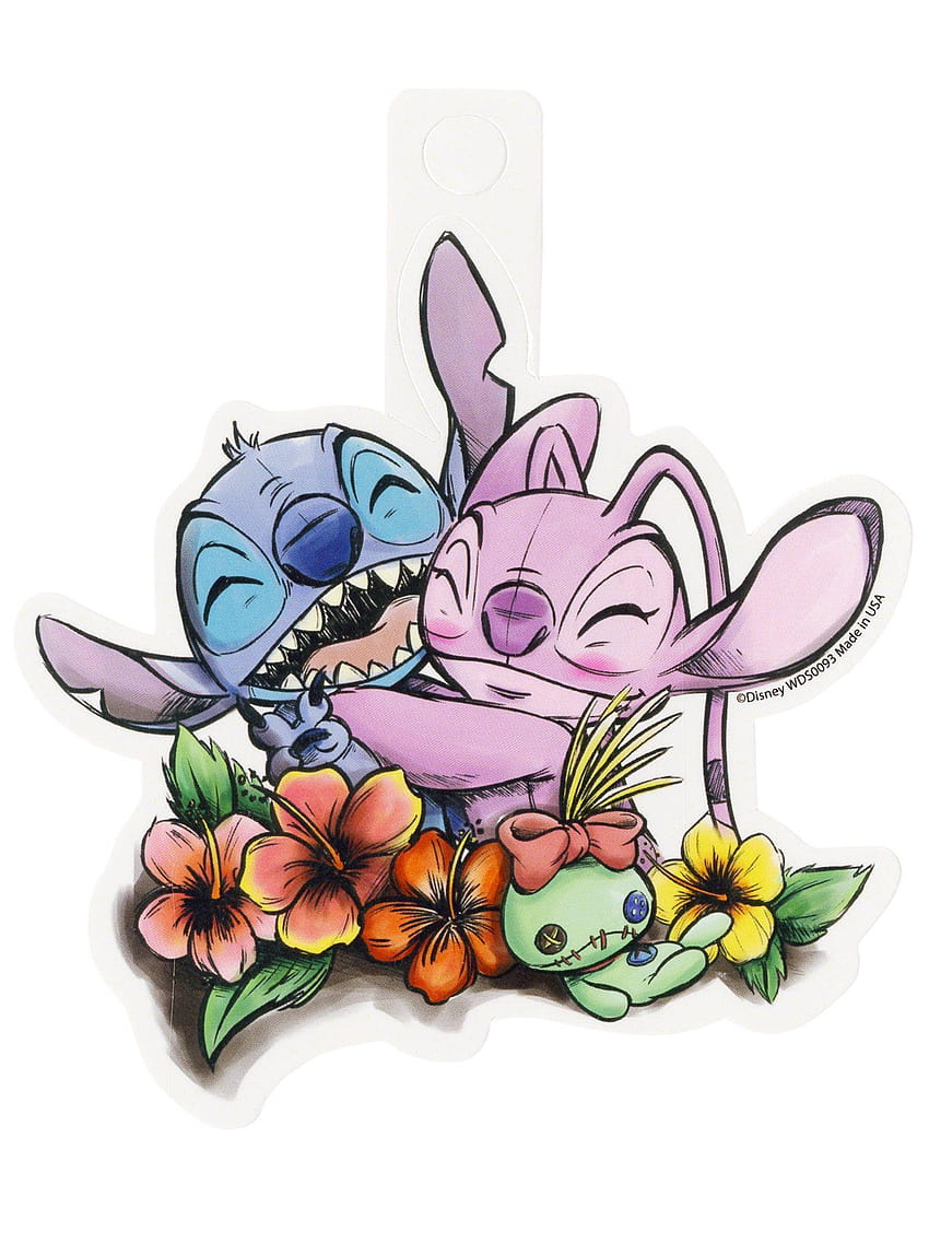 Disney Lilo & Stitch Angel Hug Sticker, ангел disney lilo stitch HD тапет за телефон