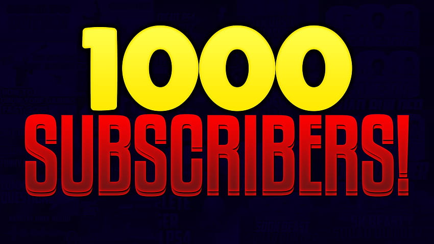 1k 1000 Pelanggan Saluran YouTube, 1k pelanggan Wallpaper HD