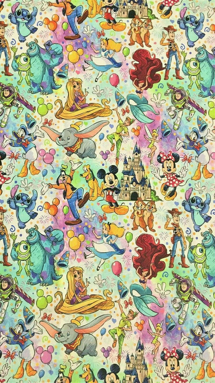 Verwirrtes Disney-Muster HD-Handy-Hintergrundbild