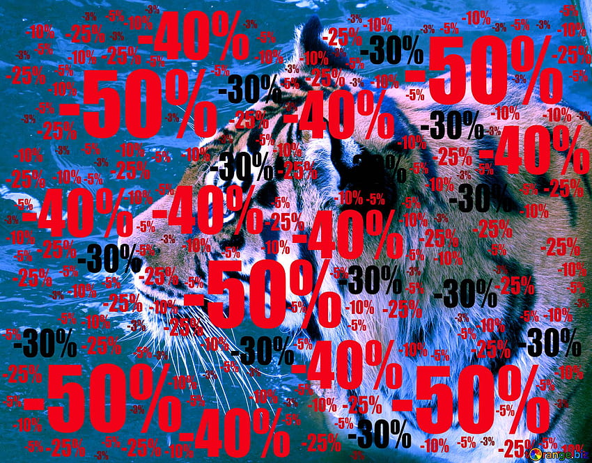 Verkaufsangebot-Rabatt-Vorlage Hintergründe Blue Tiger auf CC HD-Hintergrundbild