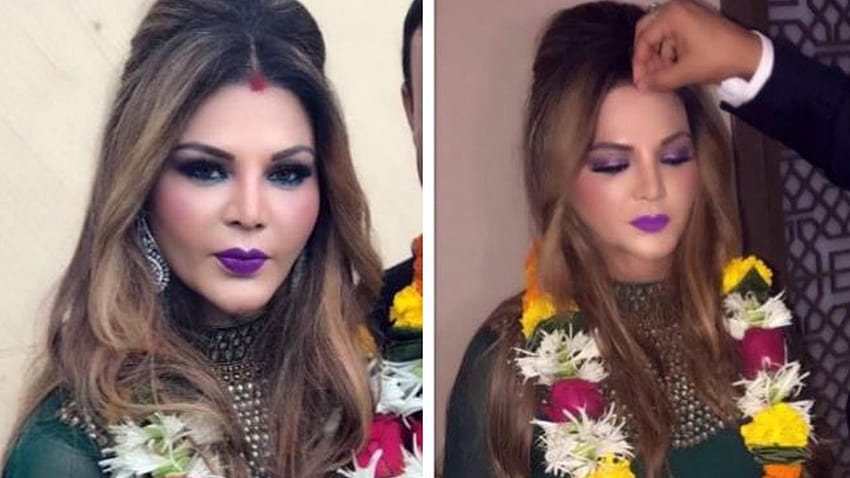Rakhi Sawant now says she married husband Ritesh to get rid of a Gujarat don who was forcing her to marry him! HD wallpaper
