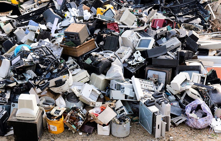 trash, appliances, electronics, pollution, recycling , section ситуации HD wallpaper
