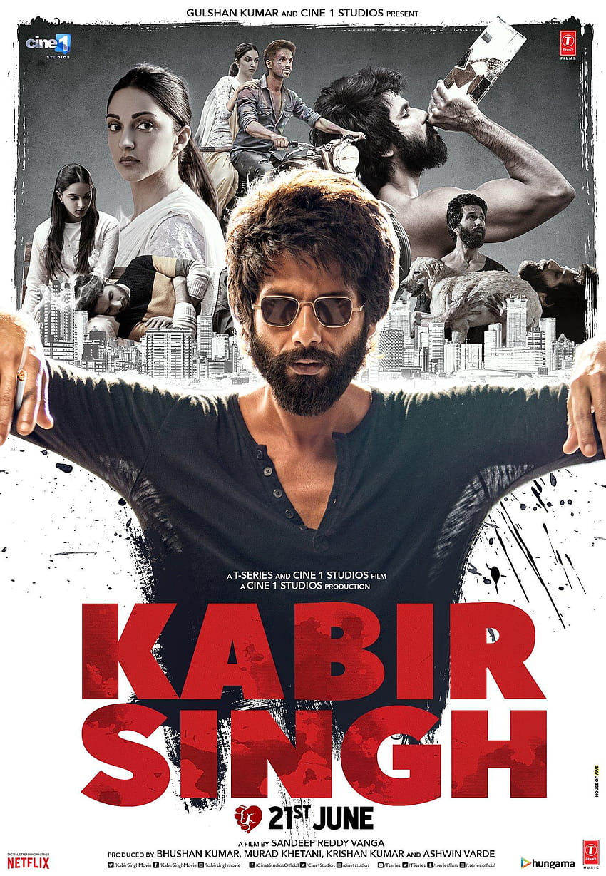 Cartaz do filme de Kabir Singh e primeira olhada no filme Papel de parede de celular HD