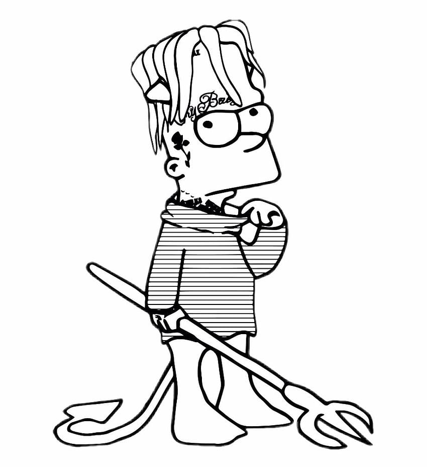 Lil Peep Hellboy Bart Simpson Art , Png, bart simpson lil yachty HD phone wallpaper