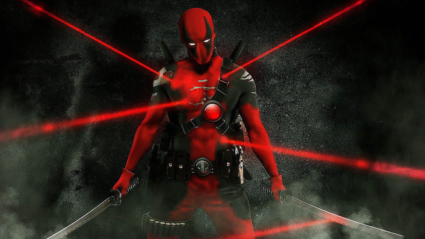 Deadpool Wade Wilson laser beams red costume swords [1920x1080] for your , Mobile & Tablet HD wallpaper