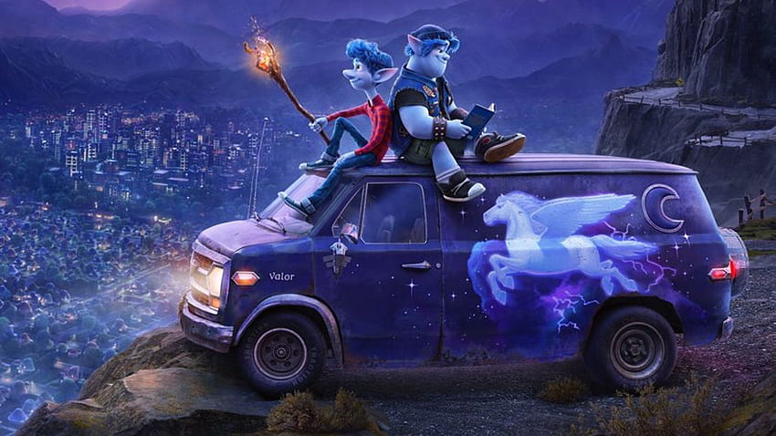Zwiastun nowego filmu przygodowego fantasy studia Pixar ONWARD z Chrisem Prattem i Tomem Hollandem, animowany tom Holland Tapeta HD