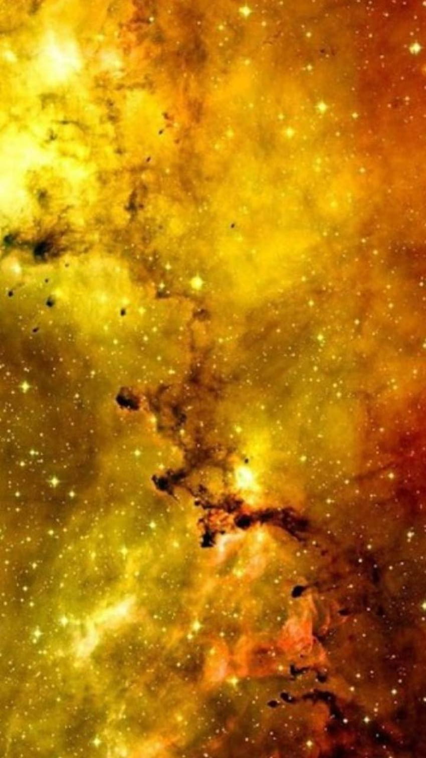 Golden Galaxy, yellow galaxy HD phone wallpaper