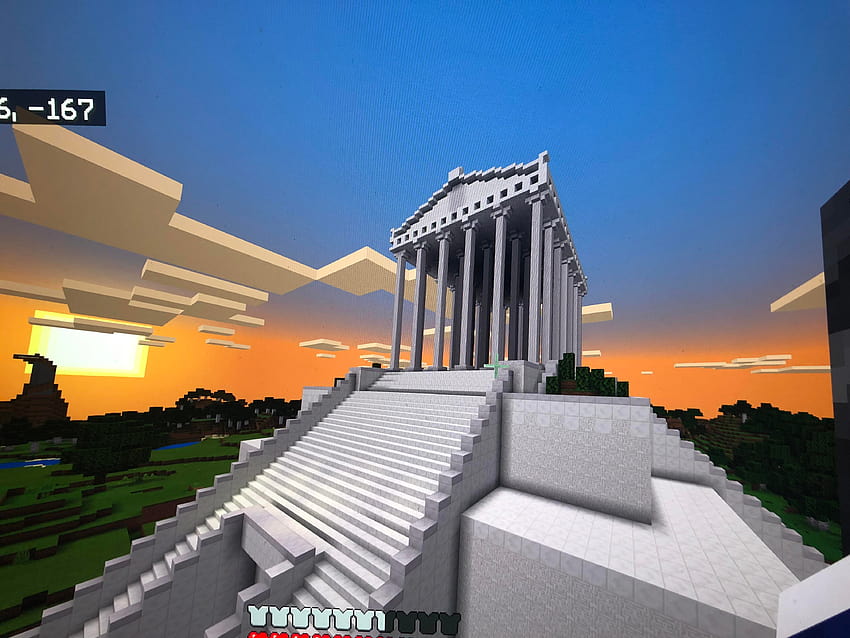 Храмът на Артемида Построихме моят приятел и аз. Всички в оцеляване. : r/Minecraft HD тапет