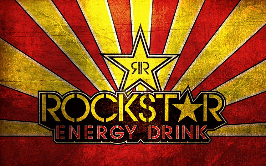 Rockstar Energy Drink Gelb Rot für Ihren PC, Rockstar-Logo HD-Hintergrundbild