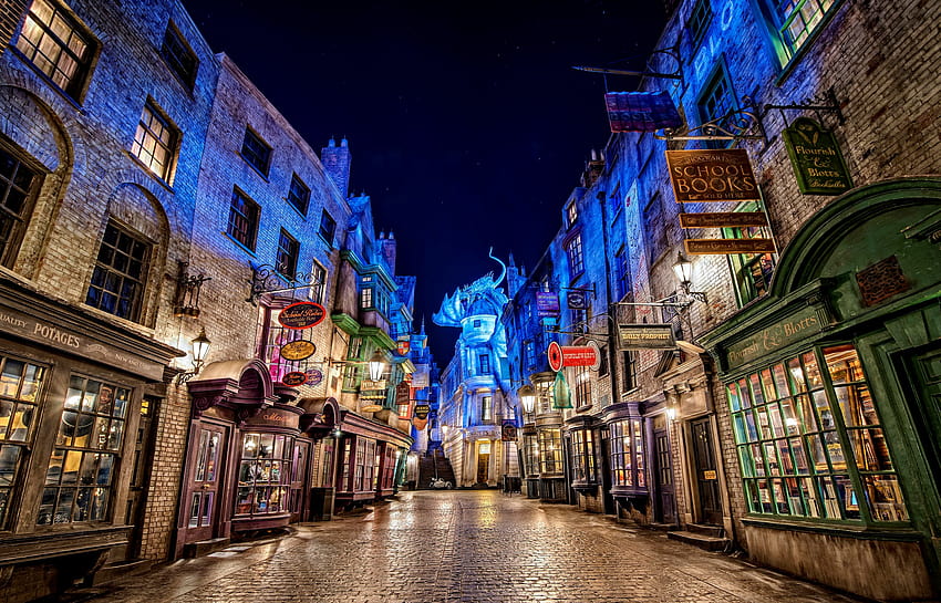 Ulica Pokątna od Harry'ego Pottera w Universal Studios Tapeta HD
