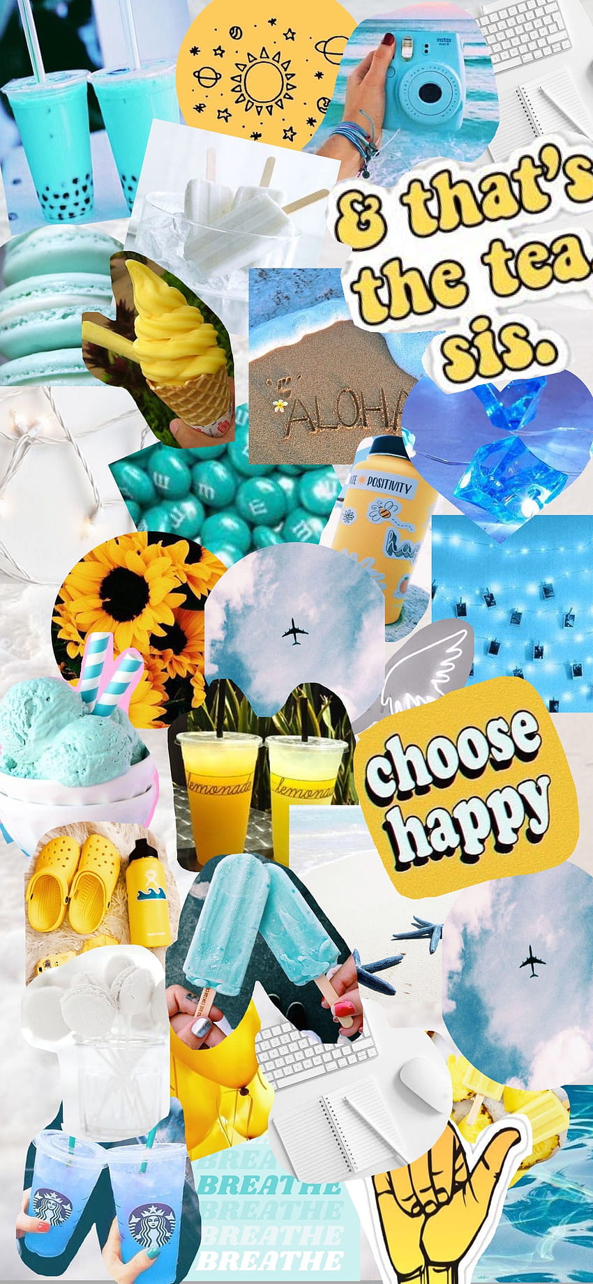 Summer, yellow collage HD phone wallpaper | Pxfuel