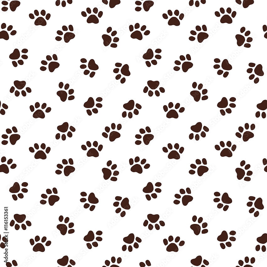 Seamless pattern with paw footprints. Vector seamless texture for , pattern fills, web page backgrounds Stock Vector HD phone wallpaper
