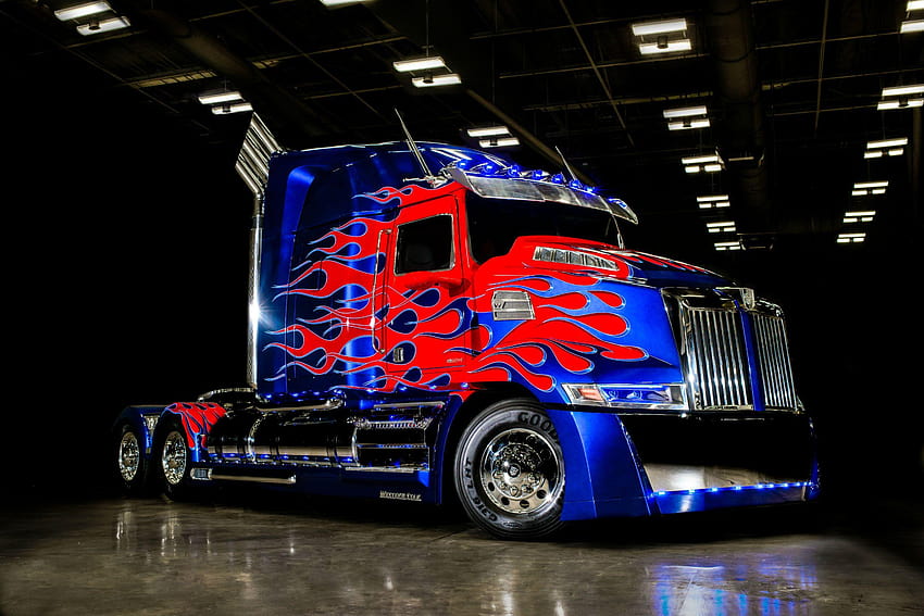 Caminhão Transformers 4 Optimus Prime, caminhão Transformers Optimus Prime papel de parede HD