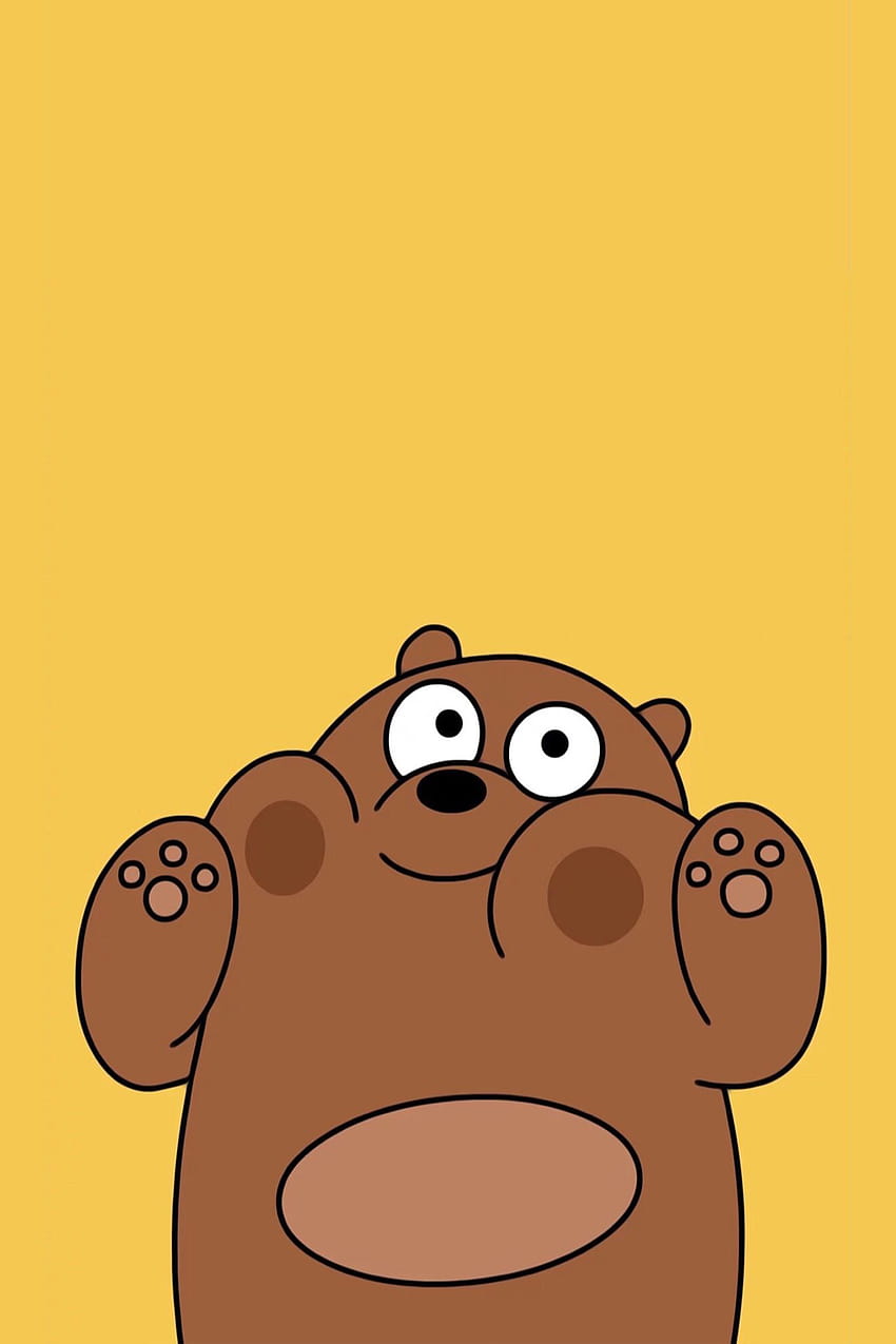 Bloqueio de tela Grizzly We Bare Bears, telefone estético de ursos nus Papel de parede de celular HD