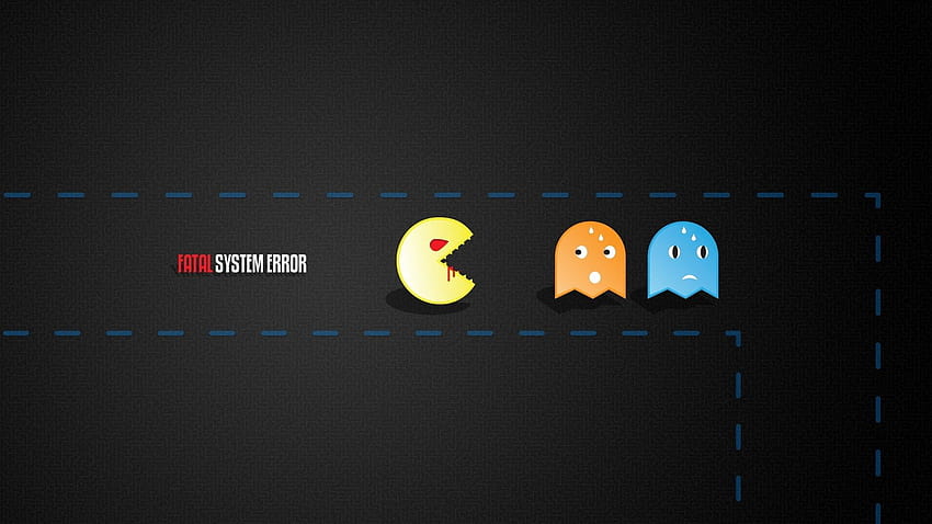 Pacman Fatal System Error – фатална грешка HD тапет