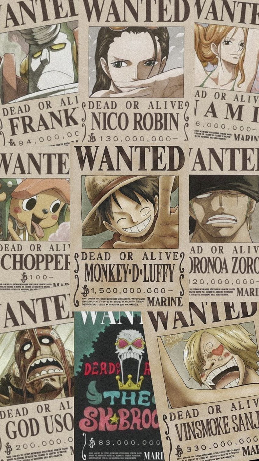 Plakat Buronan One Piece, bounty one piece 2022 Tapeta na telefon HD