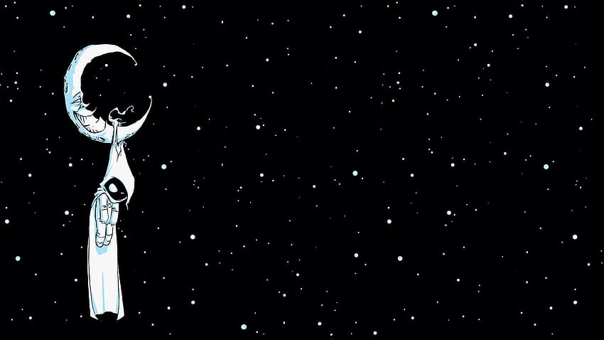Zoey Sellers tarafından yayınlanan Dark Aesthetic Stars And Moon, karanlık ay estetiği HD duvar kağıdı