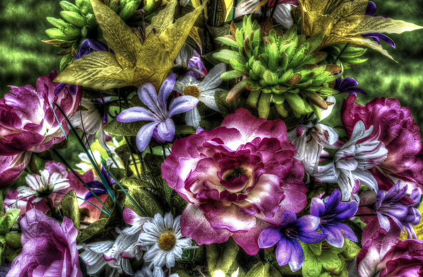 artificial flowers A1 HD wallpaper