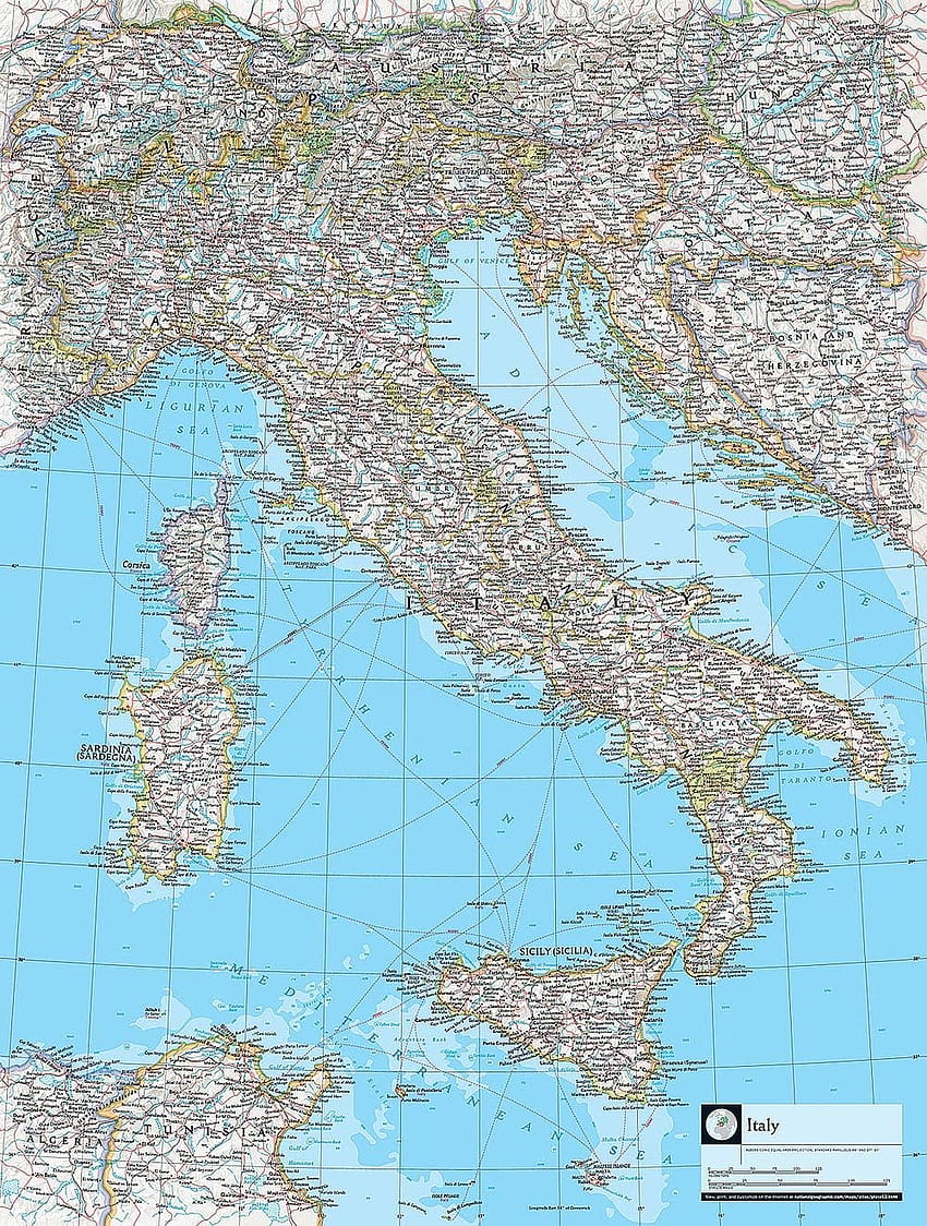 イタリアの地図 HD電話の壁紙