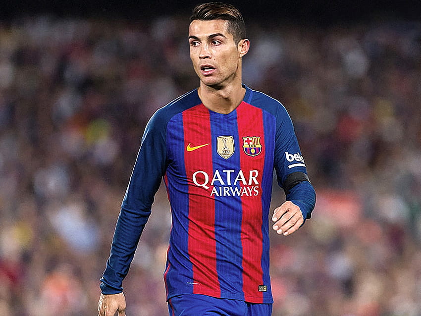 Cristiano Ronaldo con la camiseta del Barcelona: Aficionado fondo de pantalla
