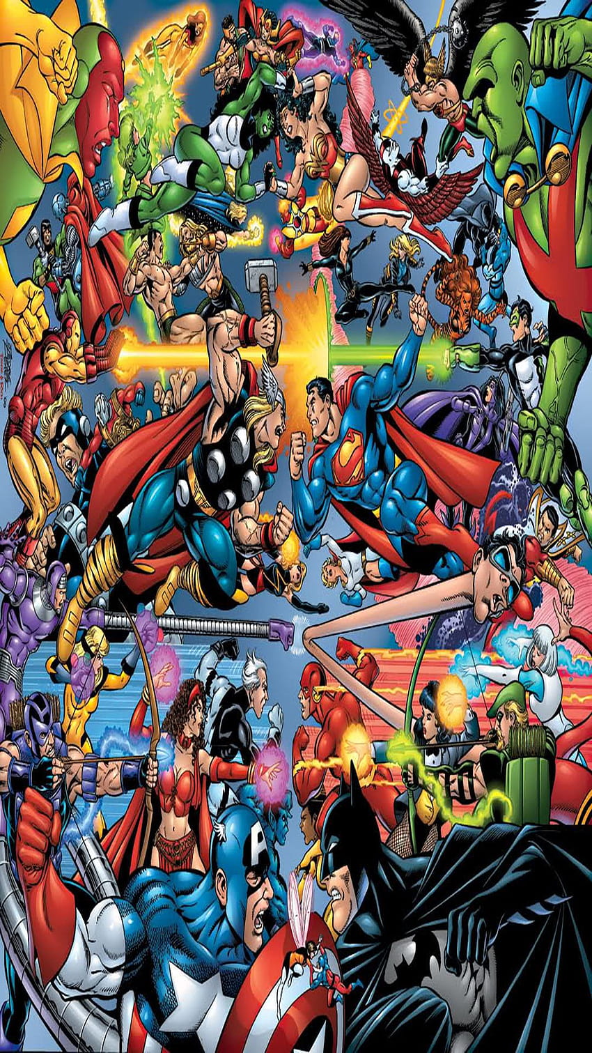 Marvel Phone, Avengers contre Justice League Fond d'écran de téléphone HD