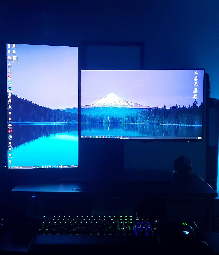 untuk pengaturan potret dan lanskap: DualMonitor wallpaper ponsel HD