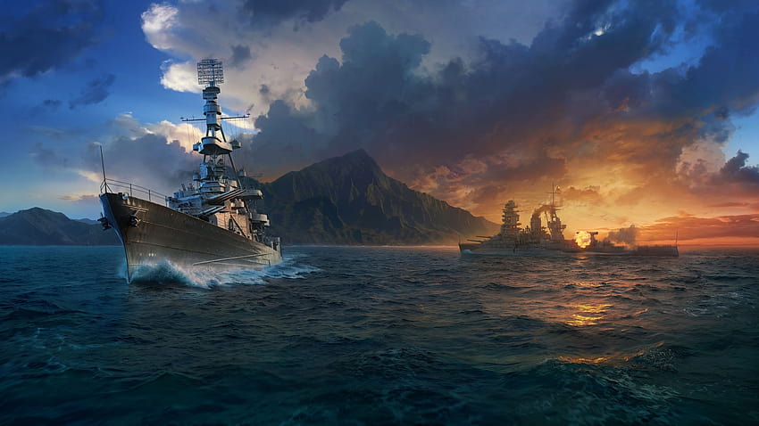 World Of Warship nave gioco vdeo Nuvole 1920x1080, spedizione pokemon sole e luna Sfondo HD
