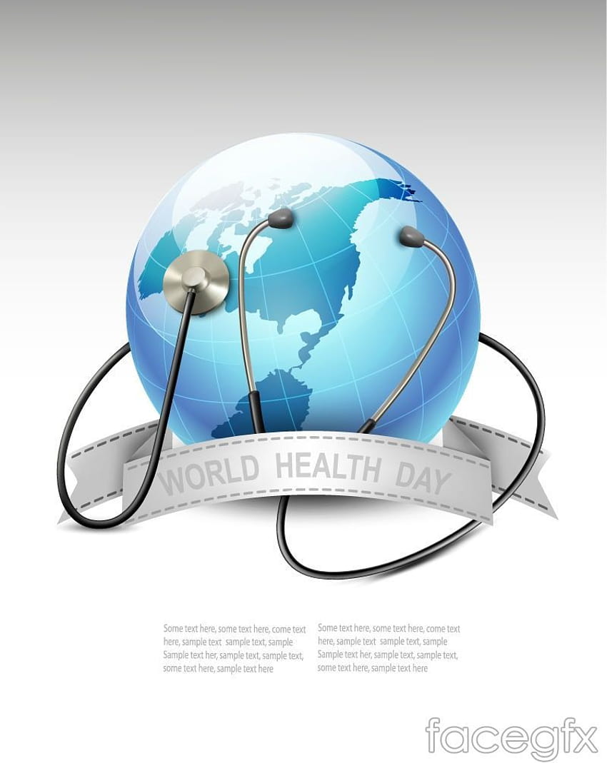 Poster Hari Kesehatan Dunia vektor Bumi, organisasi kesehatan dunia wallpaper ponsel HD