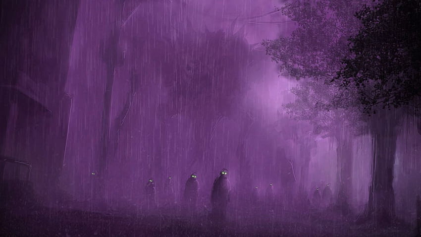 Dark art artwork fantasy artistic original horror evil creepy scary spooky halloween, halloween purple HD wallpaper