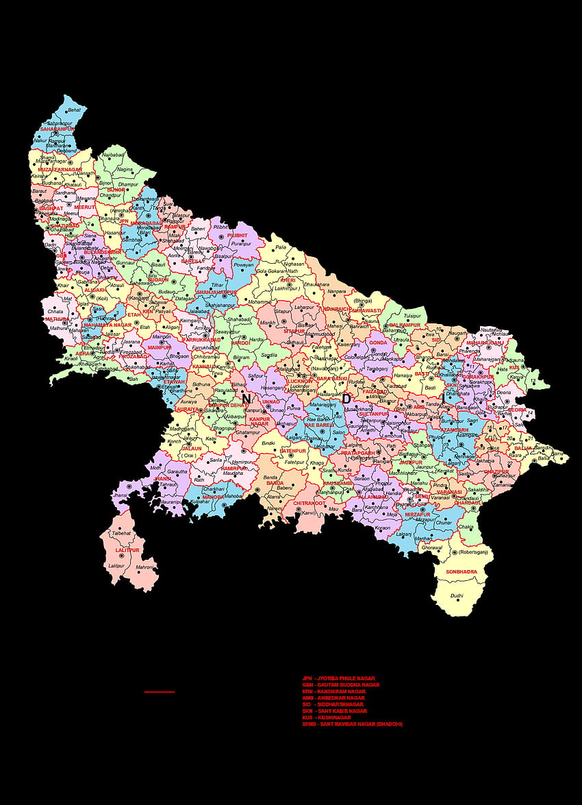 Mapa de alta resolução de Uttar Pradesh [], mapa de Uttar Pradesh Papel de parede de celular HD