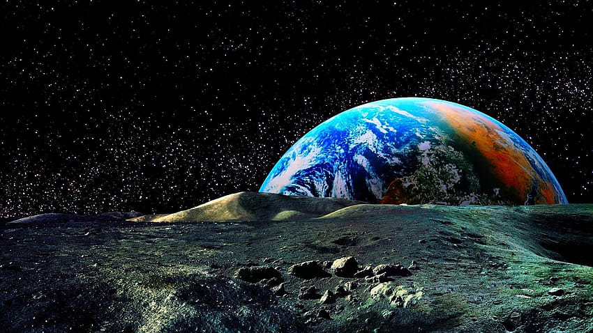 달에서 본 지구, 지구와 달 HD 월페이퍼