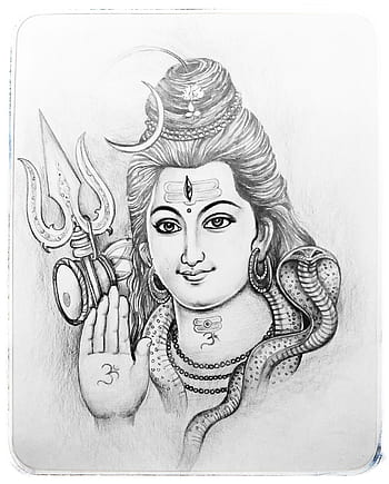 Mahadev parvati pen drawing - Artwork by Kajal Kushwah - Art - Spenowr