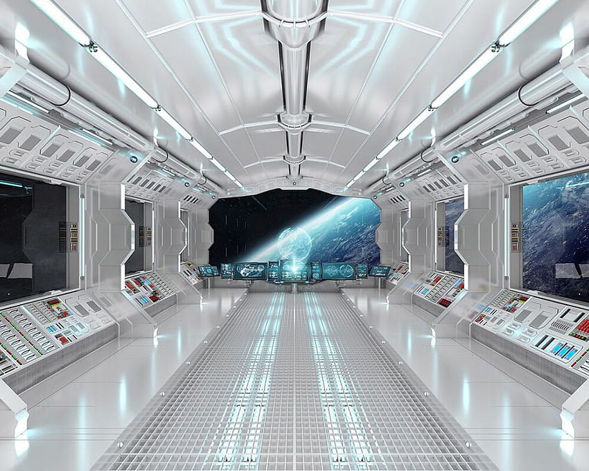 Espaçonave Interior, nave espacial dentro papel de parede HD