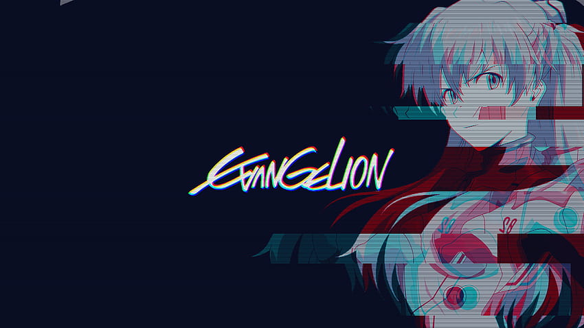 Female animated character with gray hair, Neon Genesis, glitched anime pc HD wallpaper