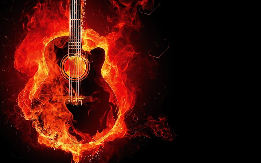 Guitar Full and Backgrounds, rockers HD wallpaper