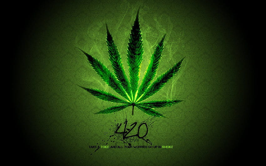 4 feuilles de marijuana, feuille de pot Fond d'écran HD