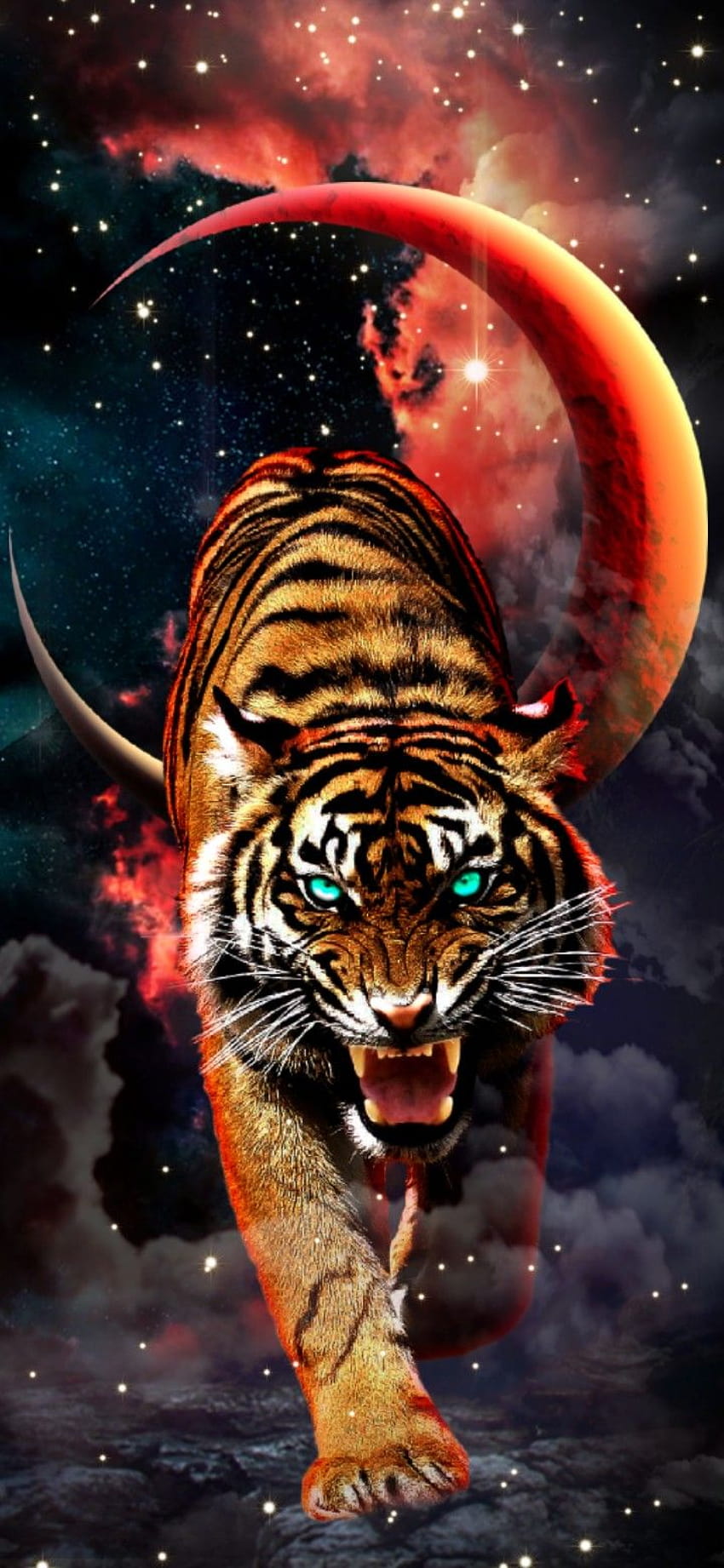 Melu Vazquez su Tiger nel 2022, tigre spaziale Sfondo del telefono HD