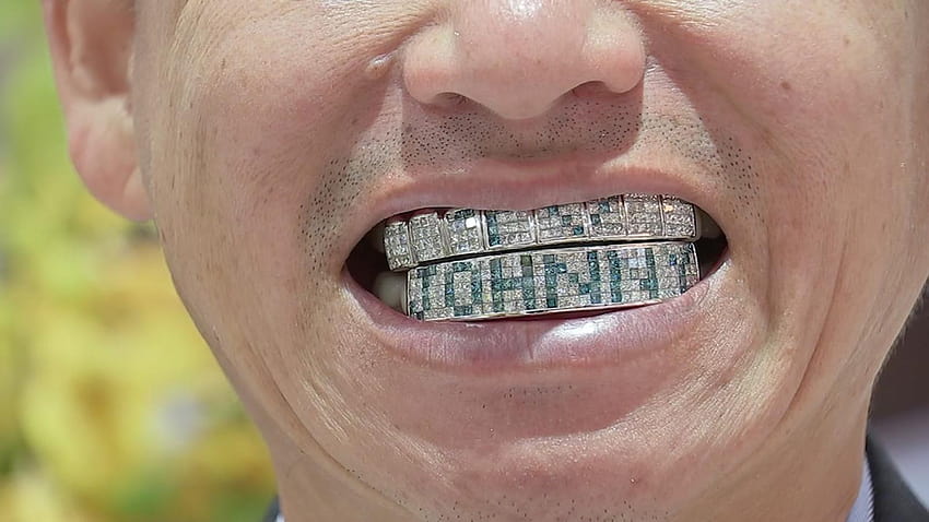 Paul Wall oferecendo grillz para jogadores do Astros, grelha dentes papel de parede HD